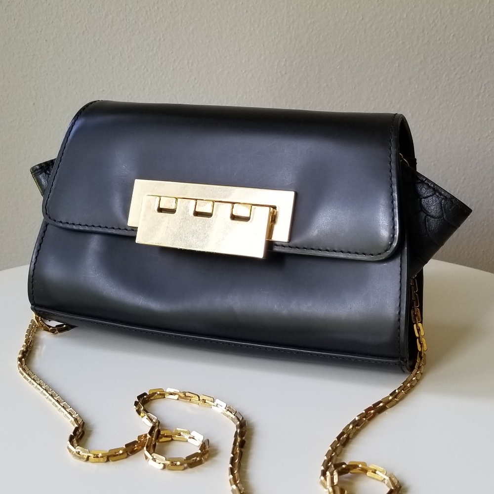 Zac Posen mini chain leather shoulder bag